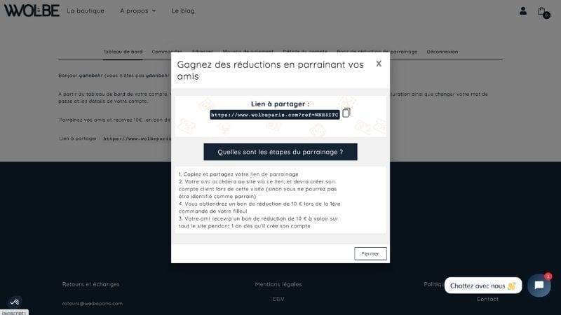 règles de parrainage Wolbe