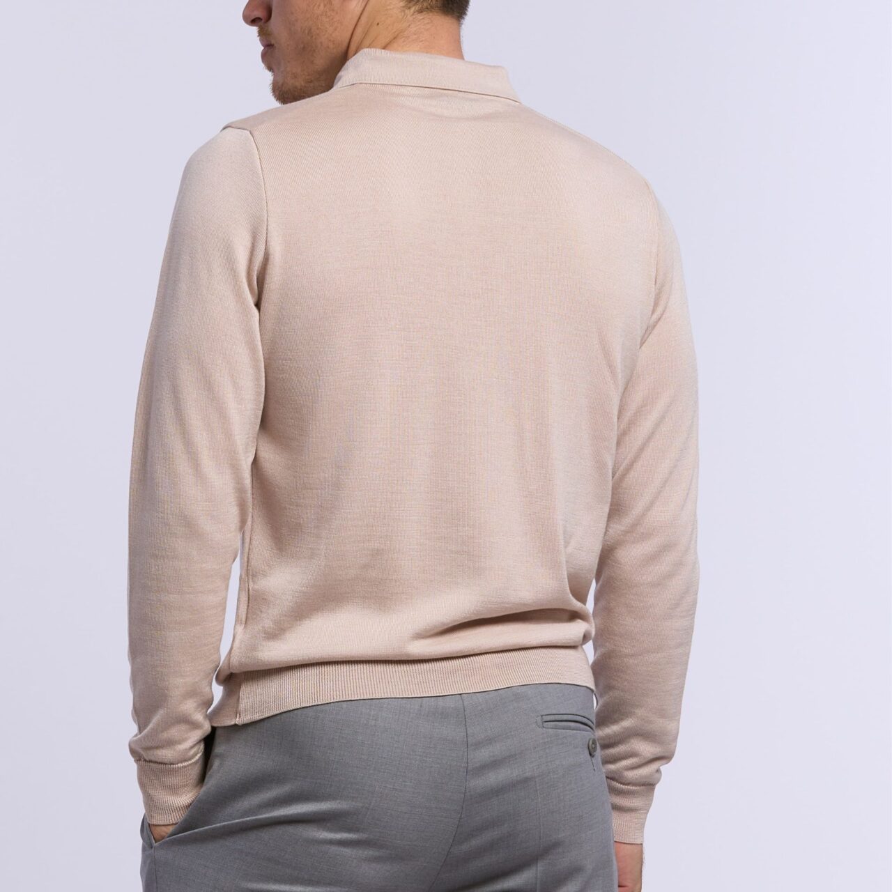 Pull Amsterdam à col polo sable