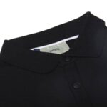 Arguin lightweight merino wool polo shirt black Wolbe