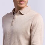 Pull Amsterdam à col polo sable