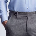 Frison pantalon flanelle sans pince gris Wolbe
