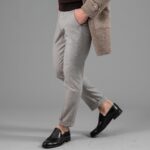 pantalon flanelle 100% merinos Frison Wolbe beige