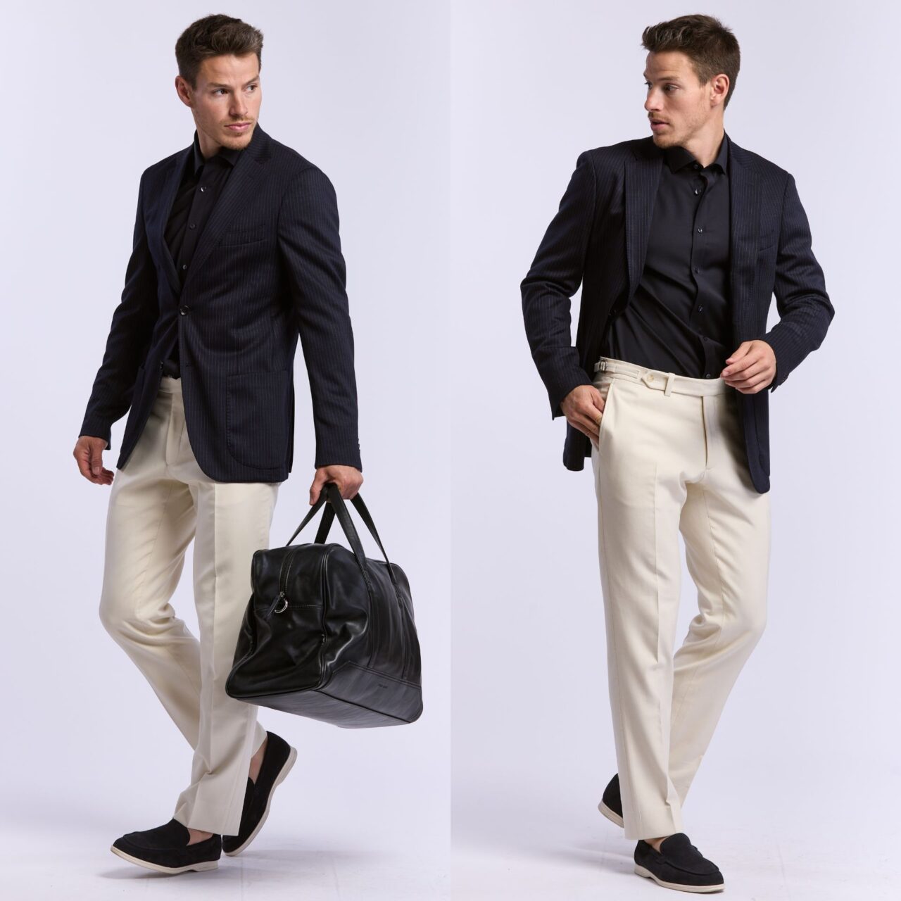 Veste Gianni rayures infroissable