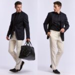 Veste Gianni rayures infroissable