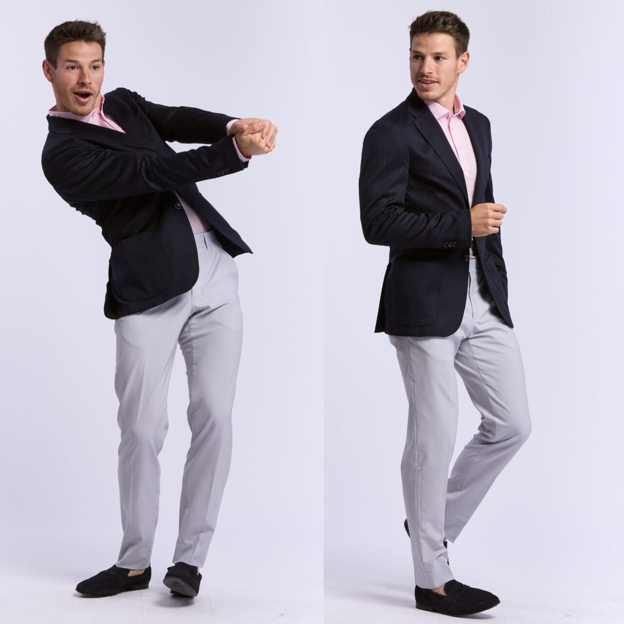 Veste Gianni rayures infroissable