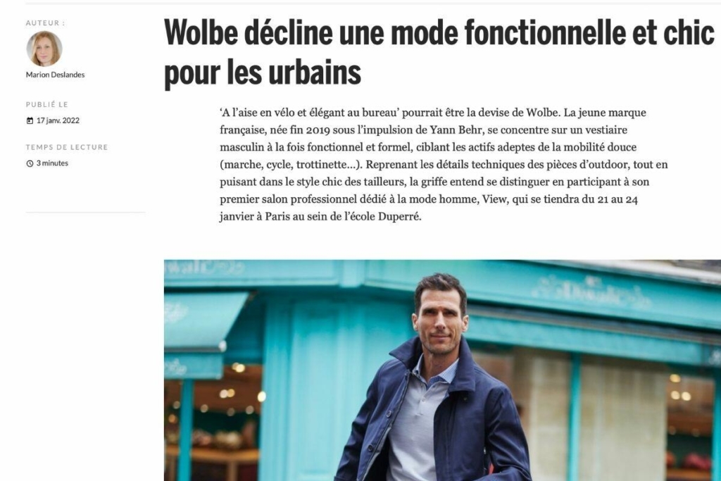 article fashion network Wolbe janvier 2022