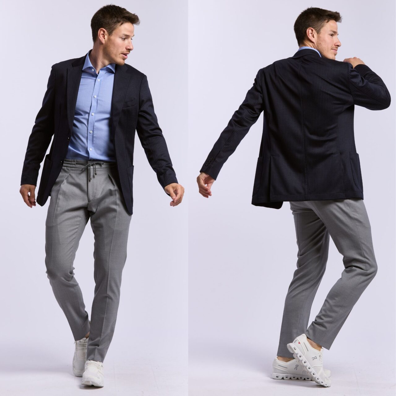 Veste Gianni rayures infroissable