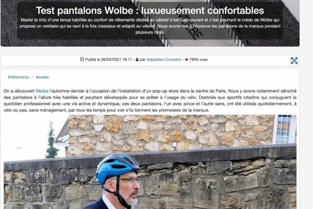article velotaf Wolbe