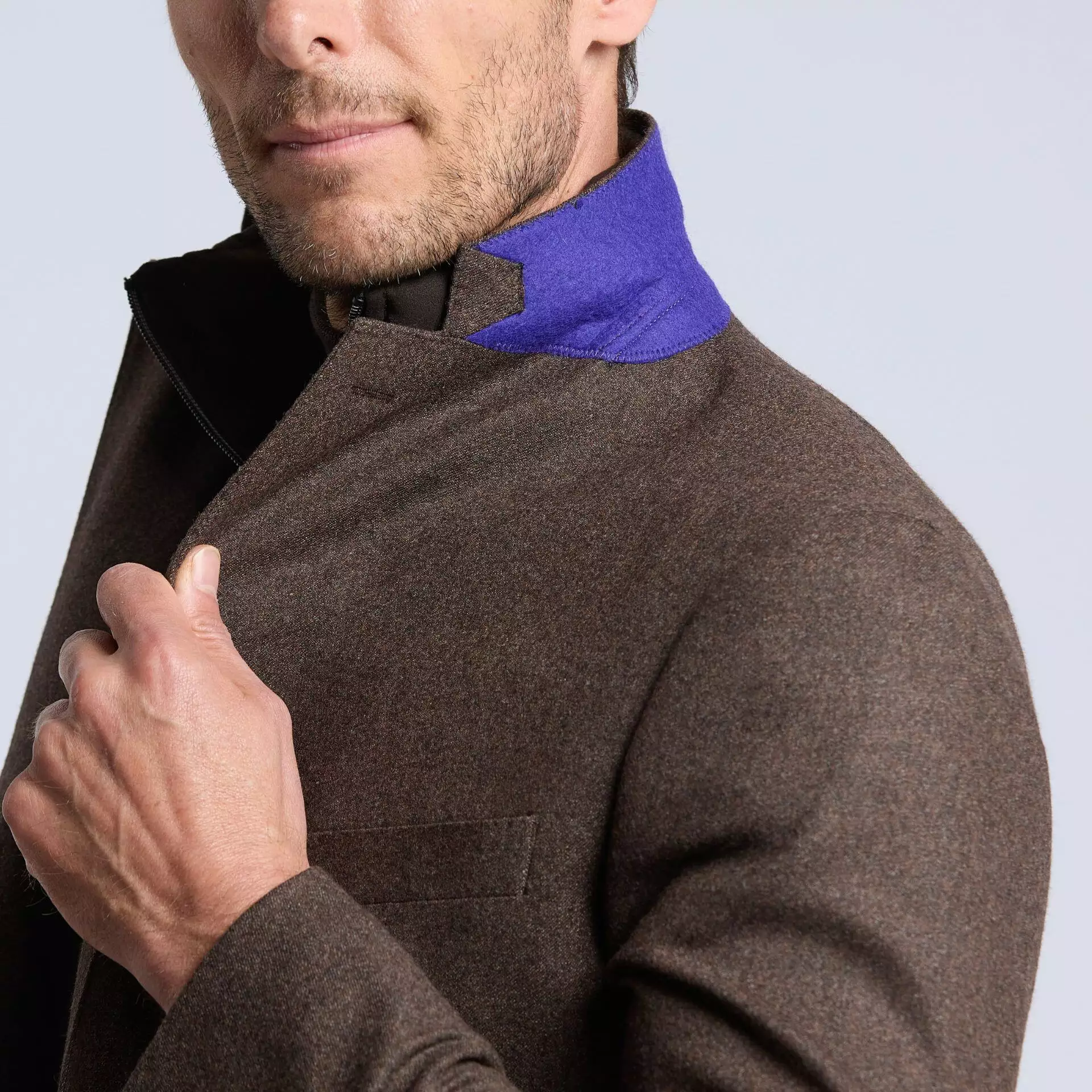 Veste Andrea en flanelle avec plastron amovible Wolbe