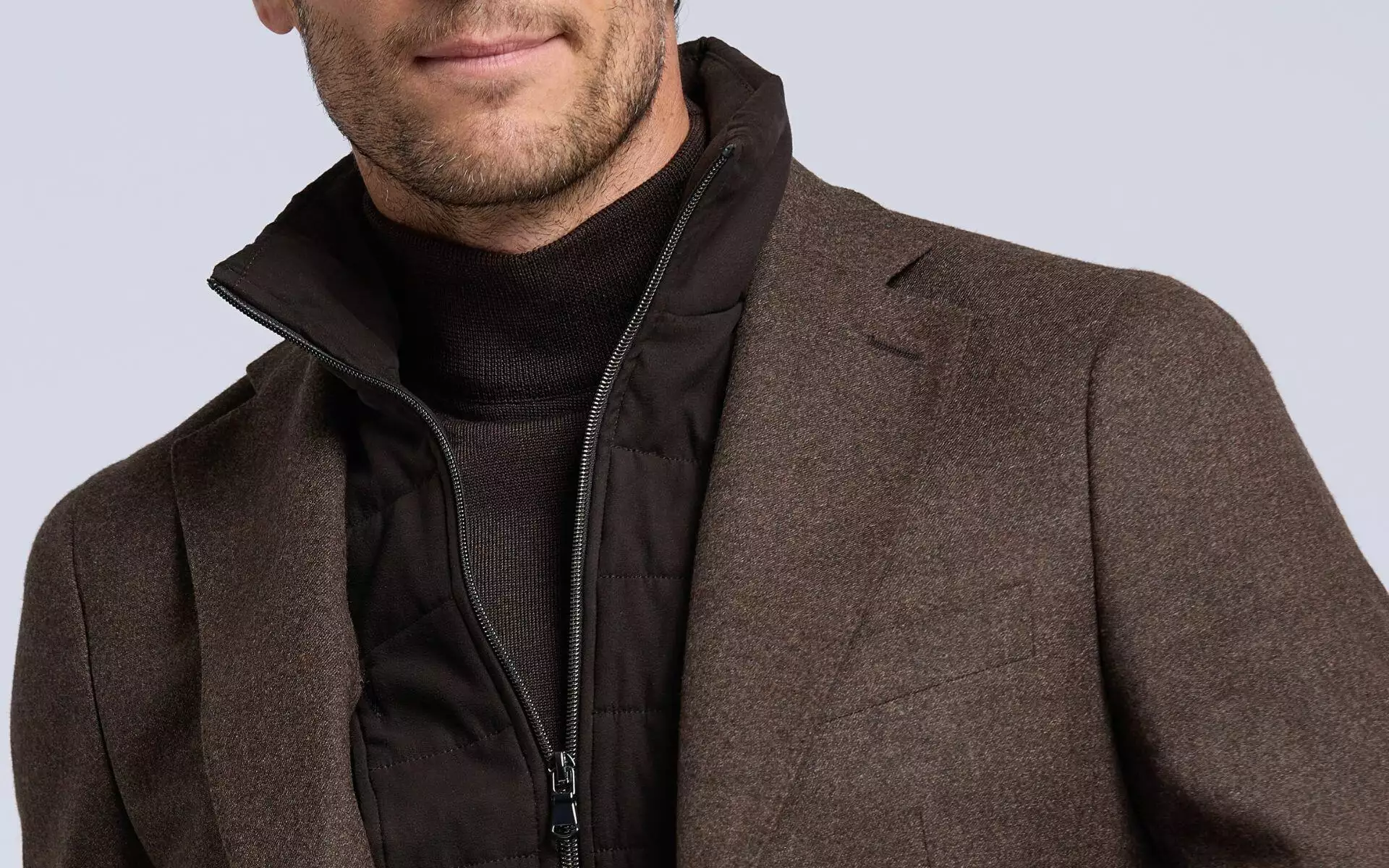 Veste Andrea en flanelle avec plastron amovible Wolbe